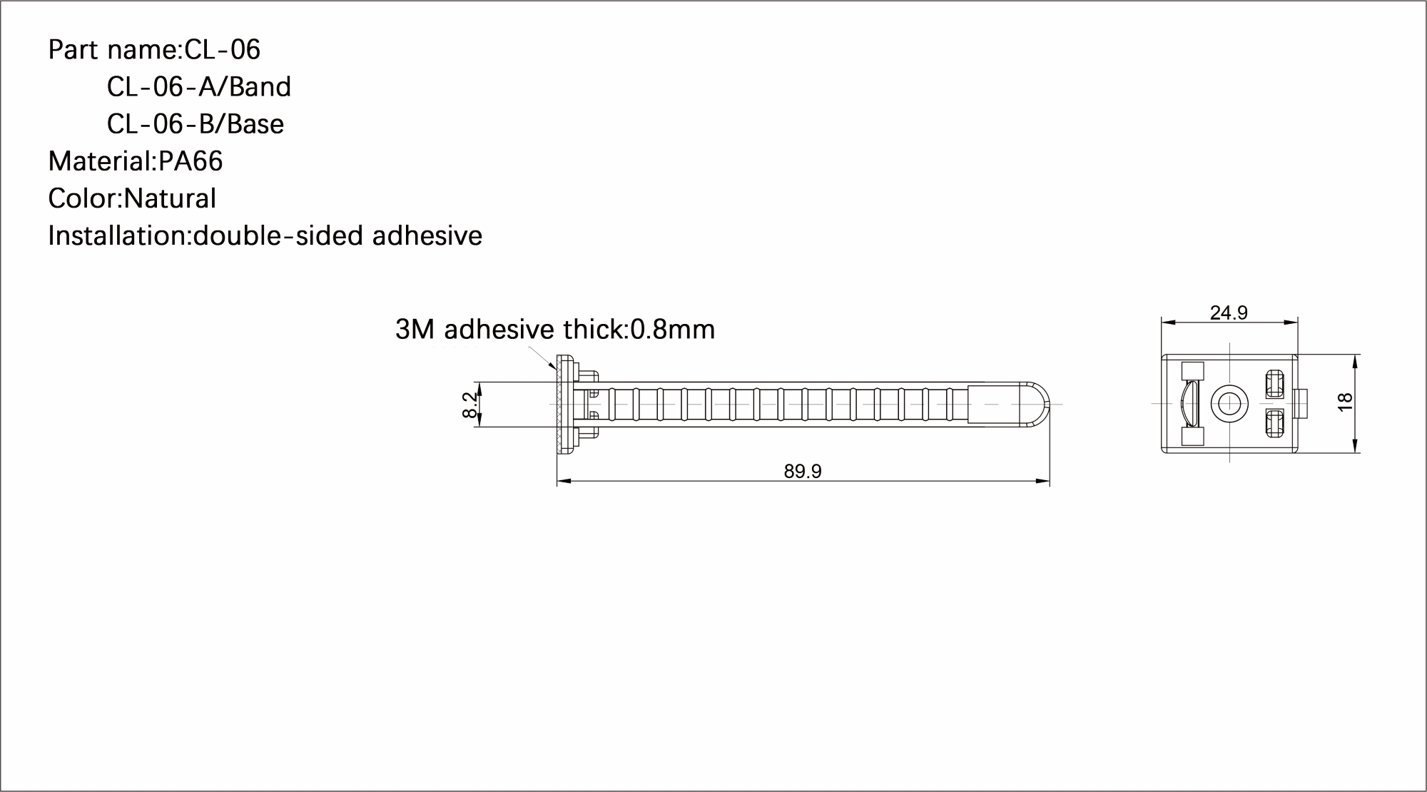 Flat Cable Clamp CL-06